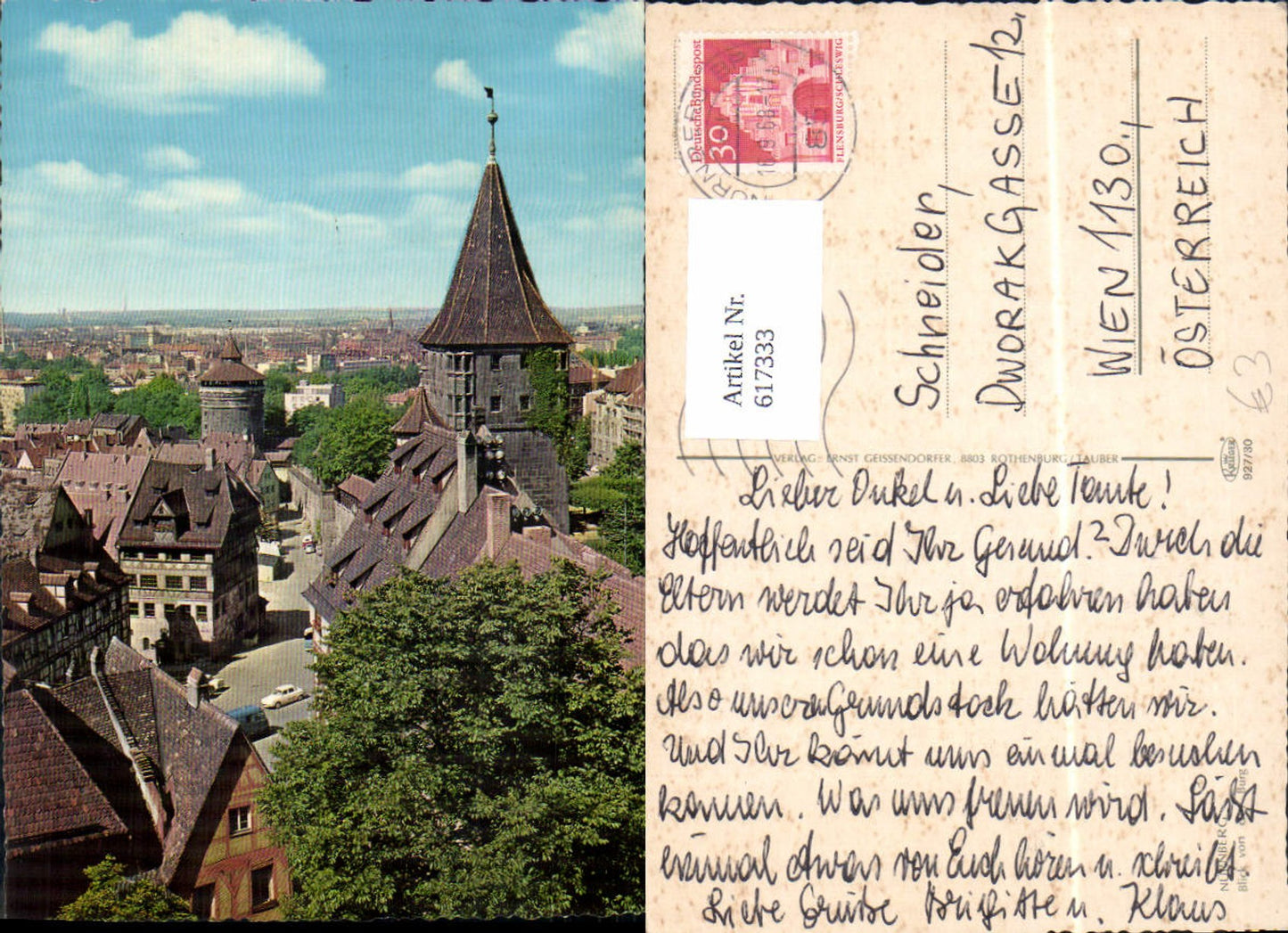 617333,Nürnberg Blick v. d. Burg