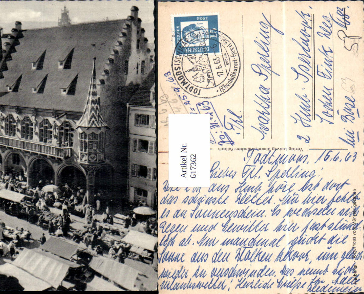 617362,Freiburg Breisgau Kaufhaus v. Münster gesehen Erker