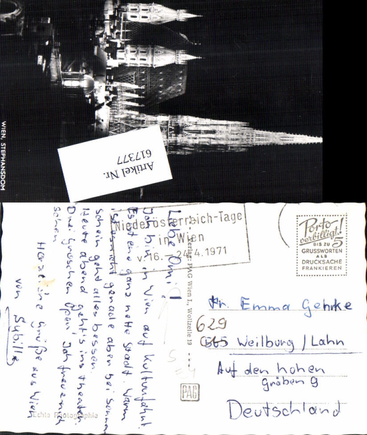 Alte Ansichtskarte – Old Postcard