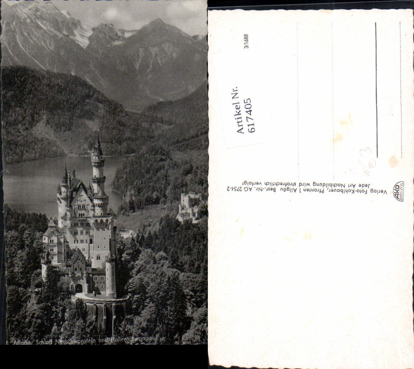 617405,Füssen im Allgäu Schloss Neuschwanstein pub Foto Kohlbauer AG 2754-2