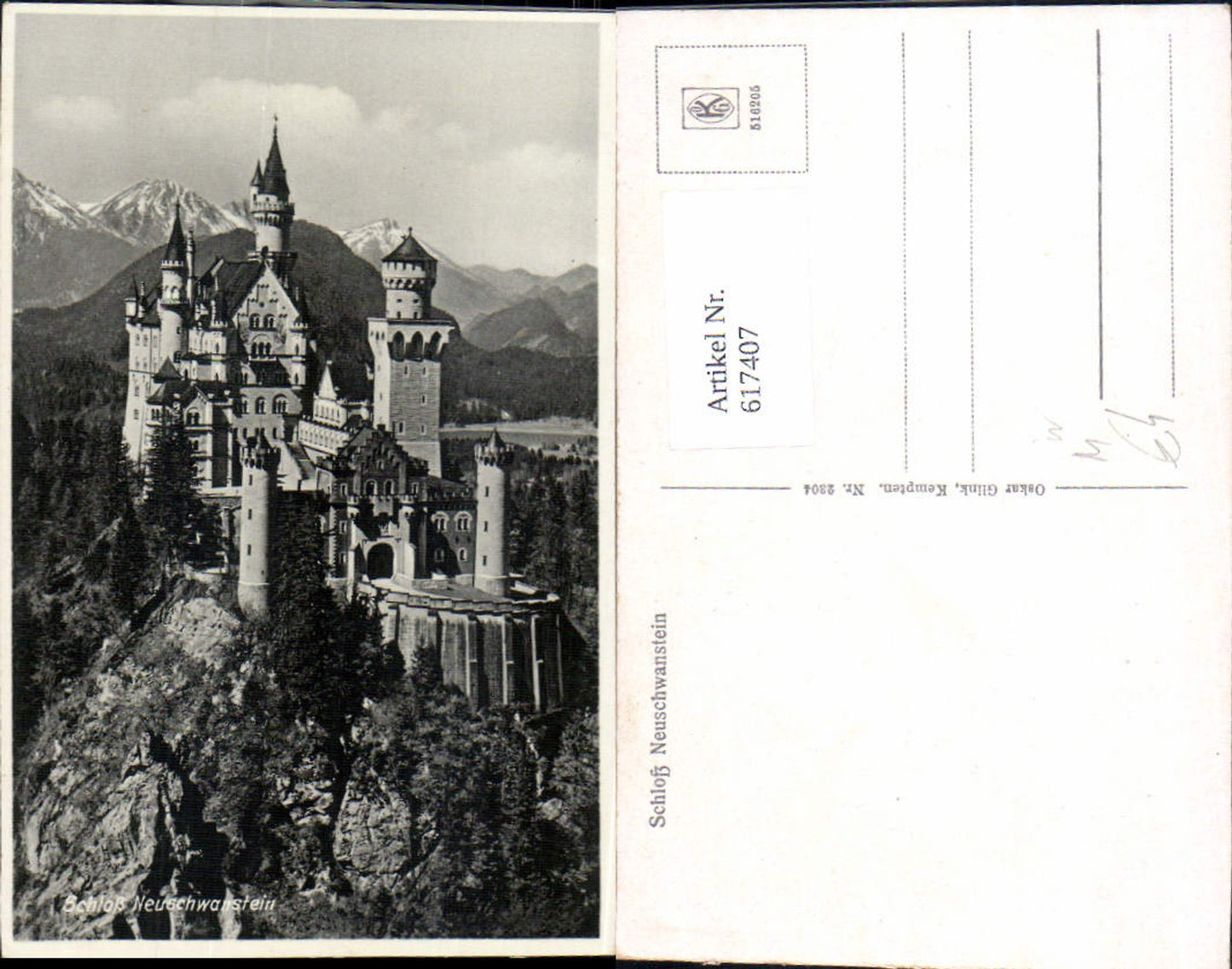 617407,Füssen im Allgäu Schloss Neuschwanstein pub Oskar Glink 2304