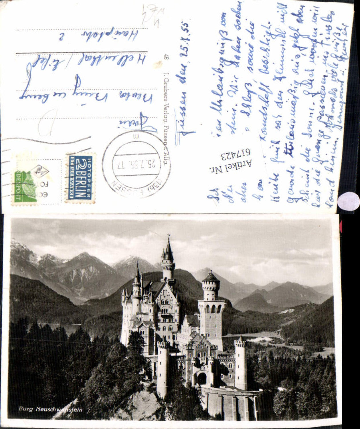617423,Füssen im Allgäu Schloss Neuschwanstein pub J. Gruber 48