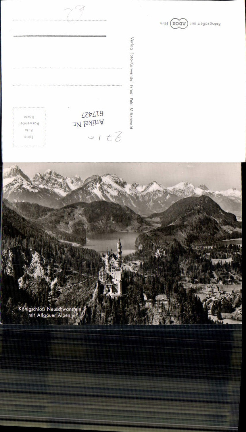 617427,Füssen im Allgäu Schloss Neuschwanstein pub Friedl Pehl Mittenwald