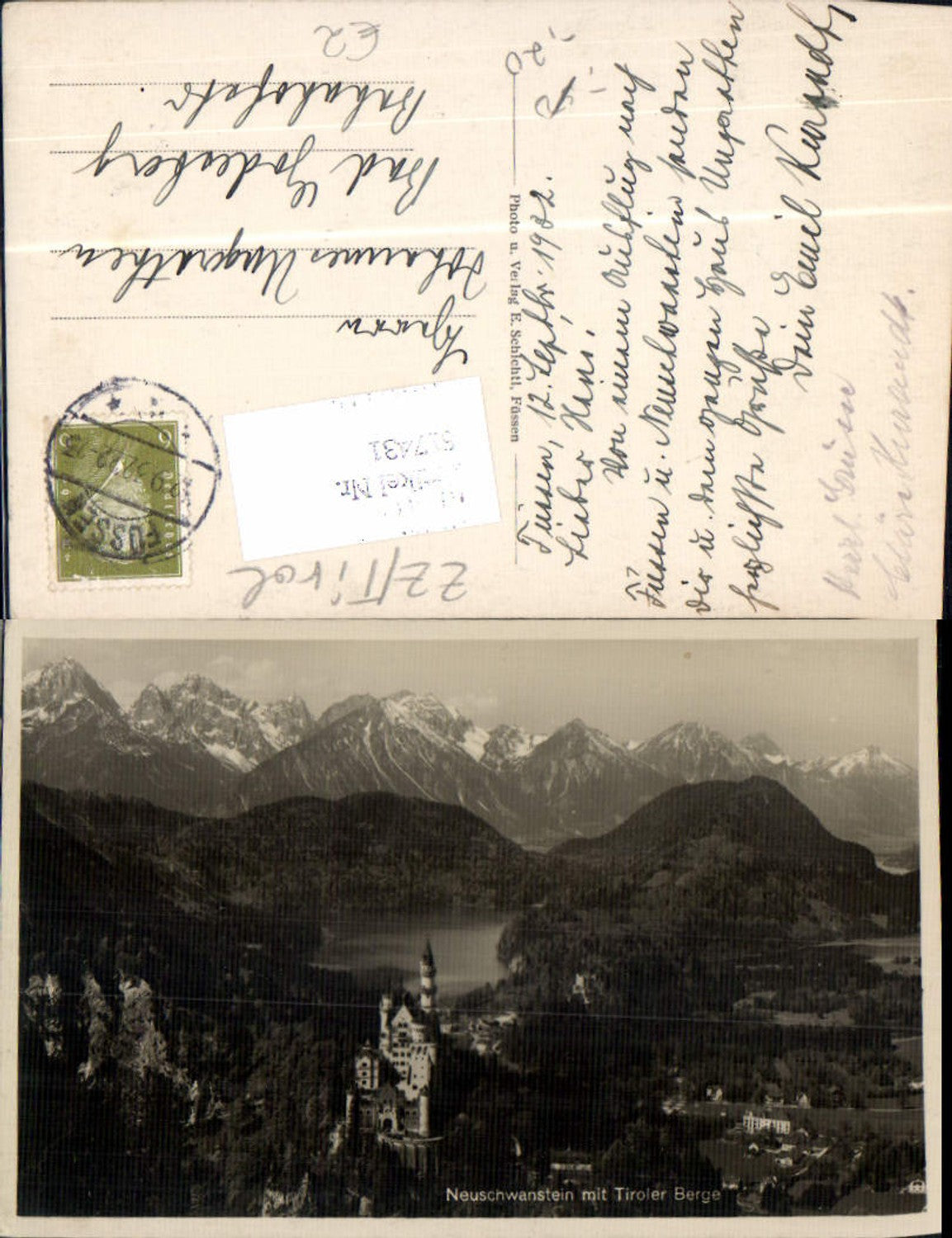 617431,Füssen im Allgäu Schloss Neuschwanstein pub E. Schichtl