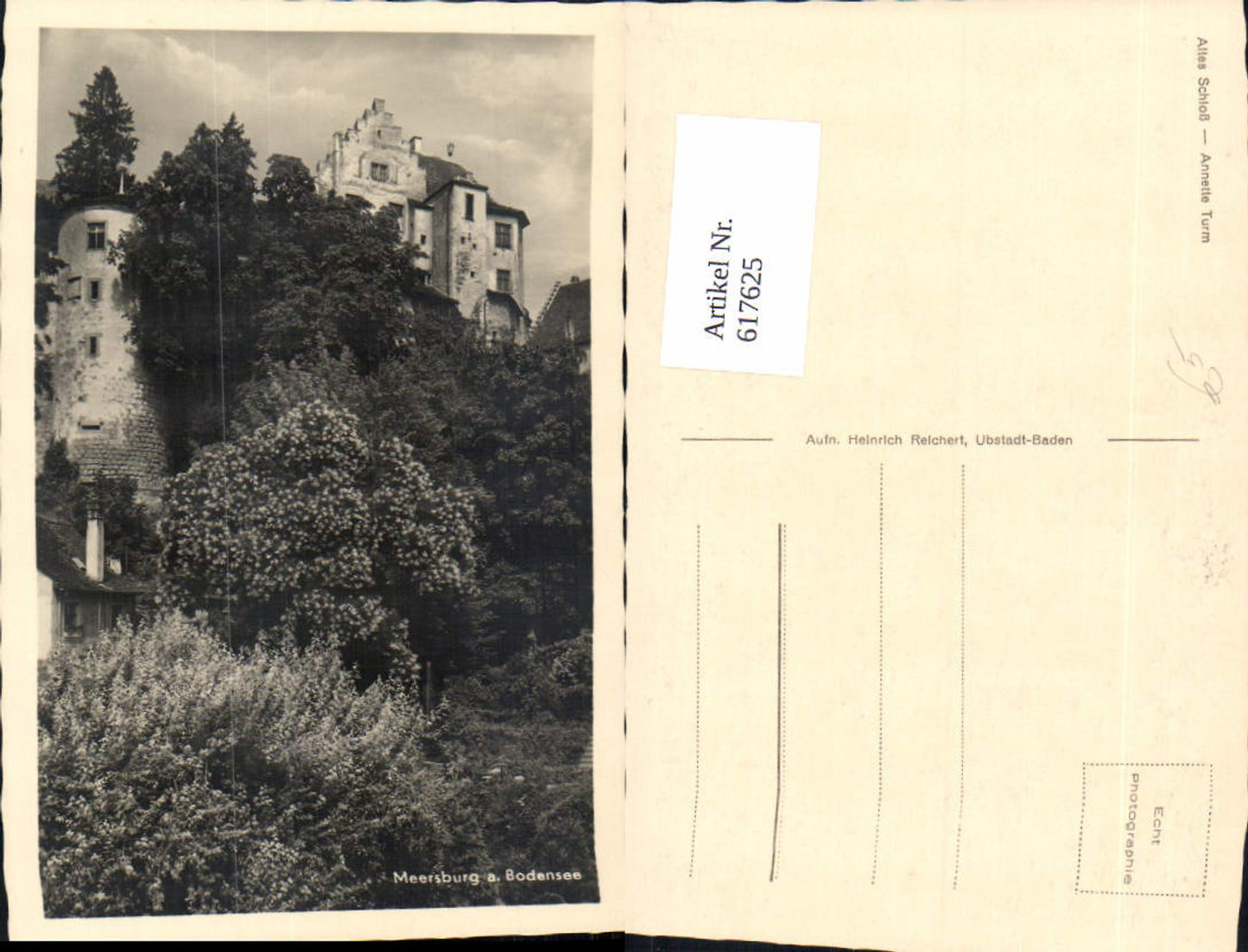 617625,Foto Ak Meersburg a. Bodensee Altes Schloss Annette Turm