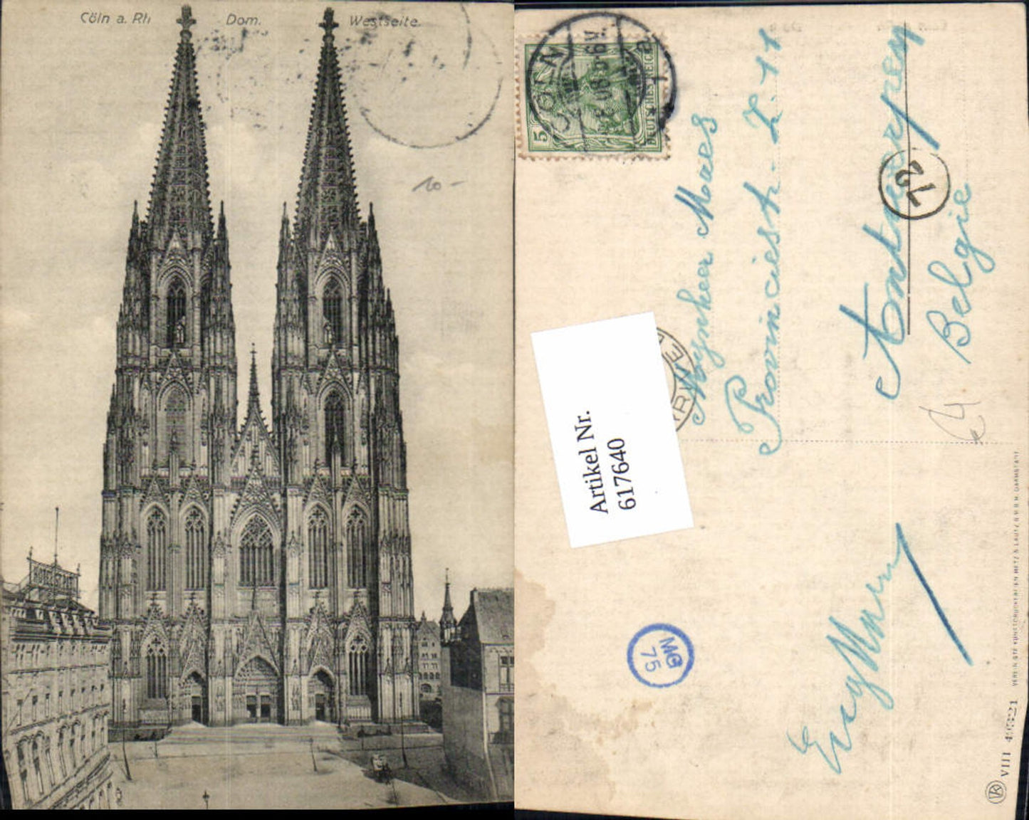 617640,Cöln Köln a. Rhein Dom Westseite
