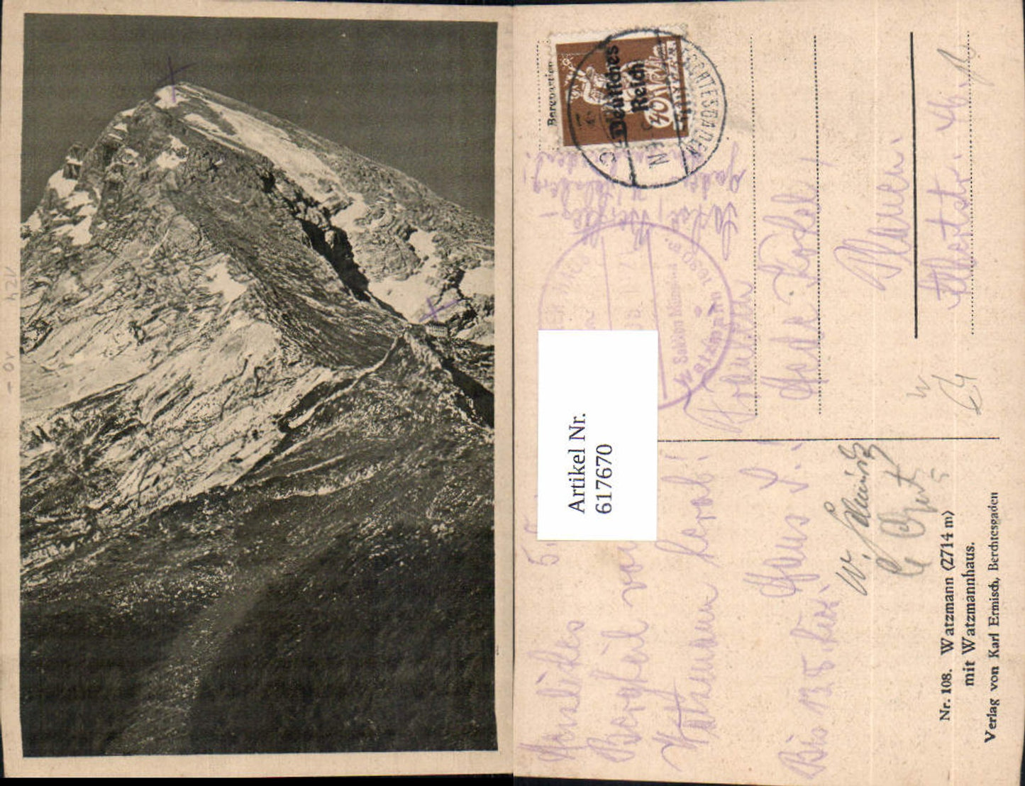 617670, Watzmann with Watzmannhaus Berchtesgaden