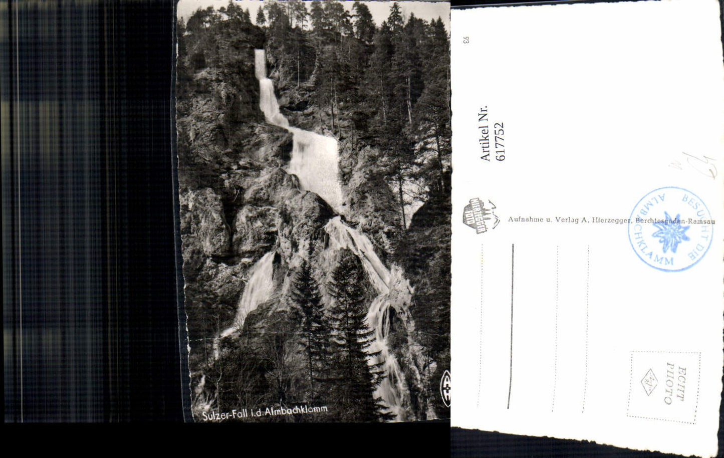 617752,Foto Ak Marktschellenberg Sulzer-Fall i. d. Almbachklamm Wasserfall