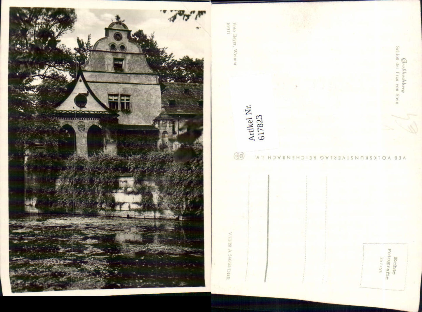 617823,Foto Ak Großkochberg Uhlstädt-Kirchhasel Schloss der Frau von Stein pub VEB