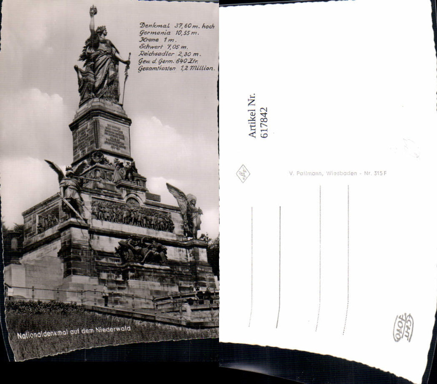 617842,Foto Ak Rüdesheim am Rhein Nationaldenkmal a. Niederwald Niederwalddenkmal