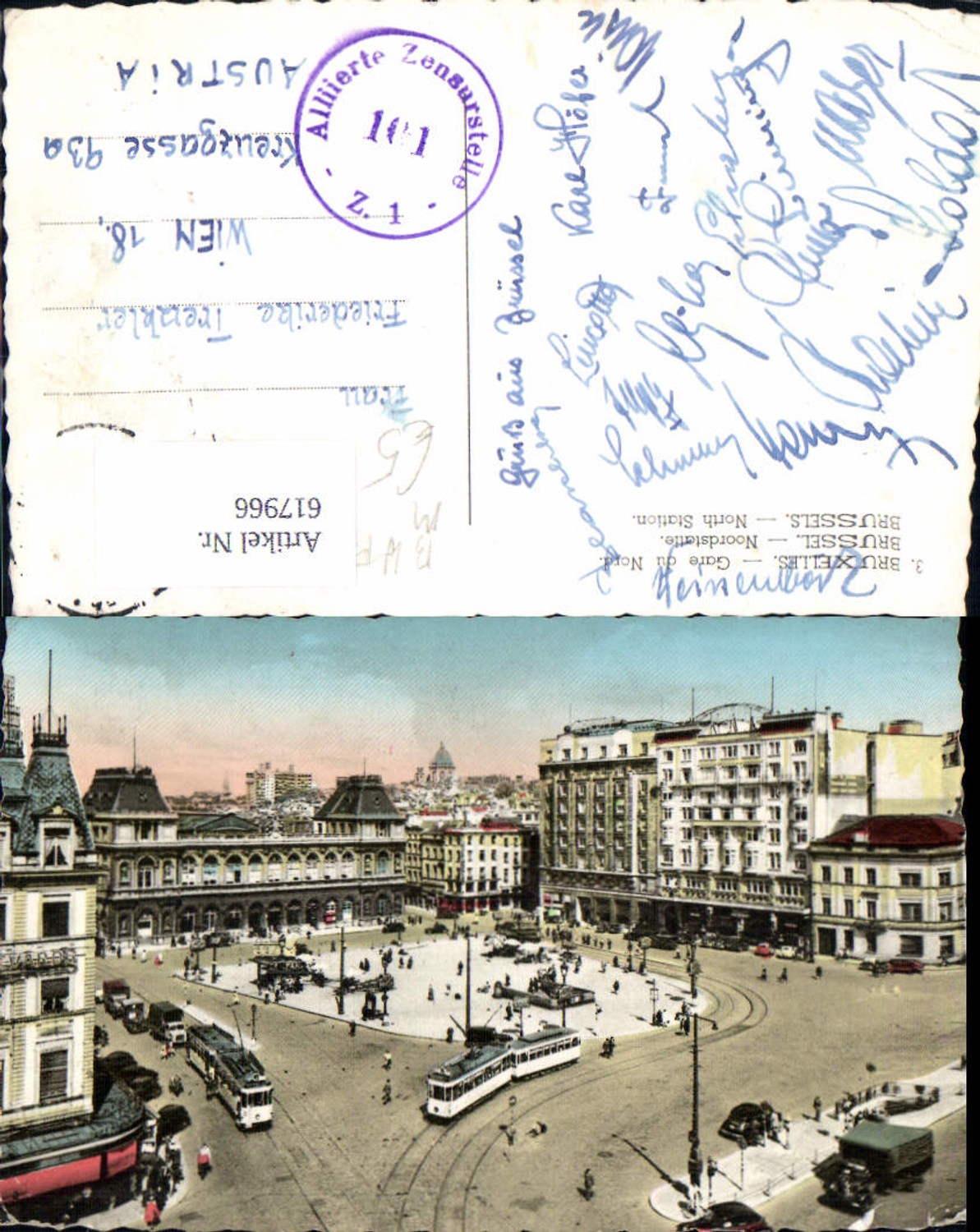 617966,Foto Ak Bruxelles Brüssel Gare de Nord Nordbahnhof Bahnhof Belgium