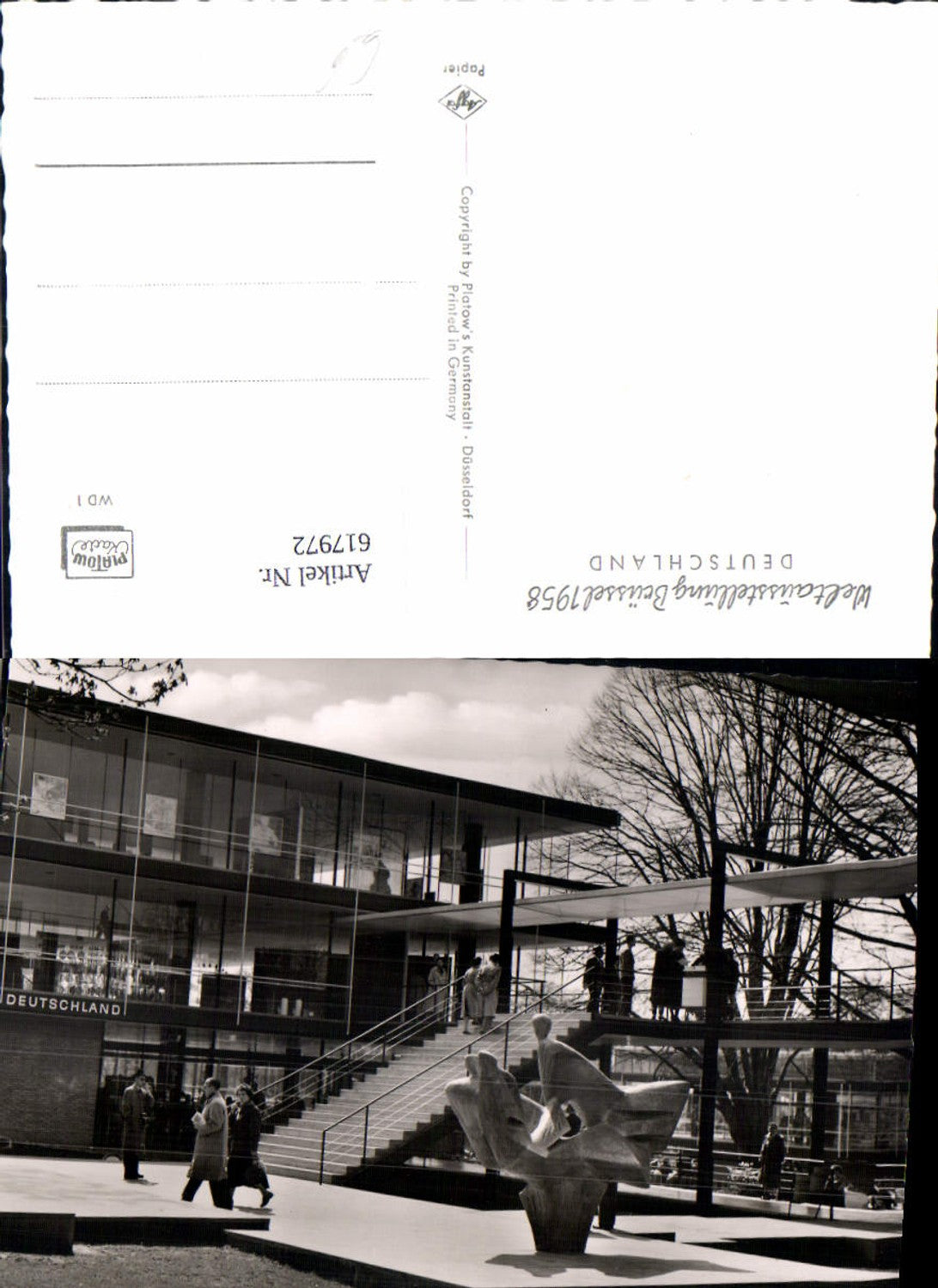 617972, Photo Ak Bruxelles Brussels World's Fair 1958 House Germany Belgium