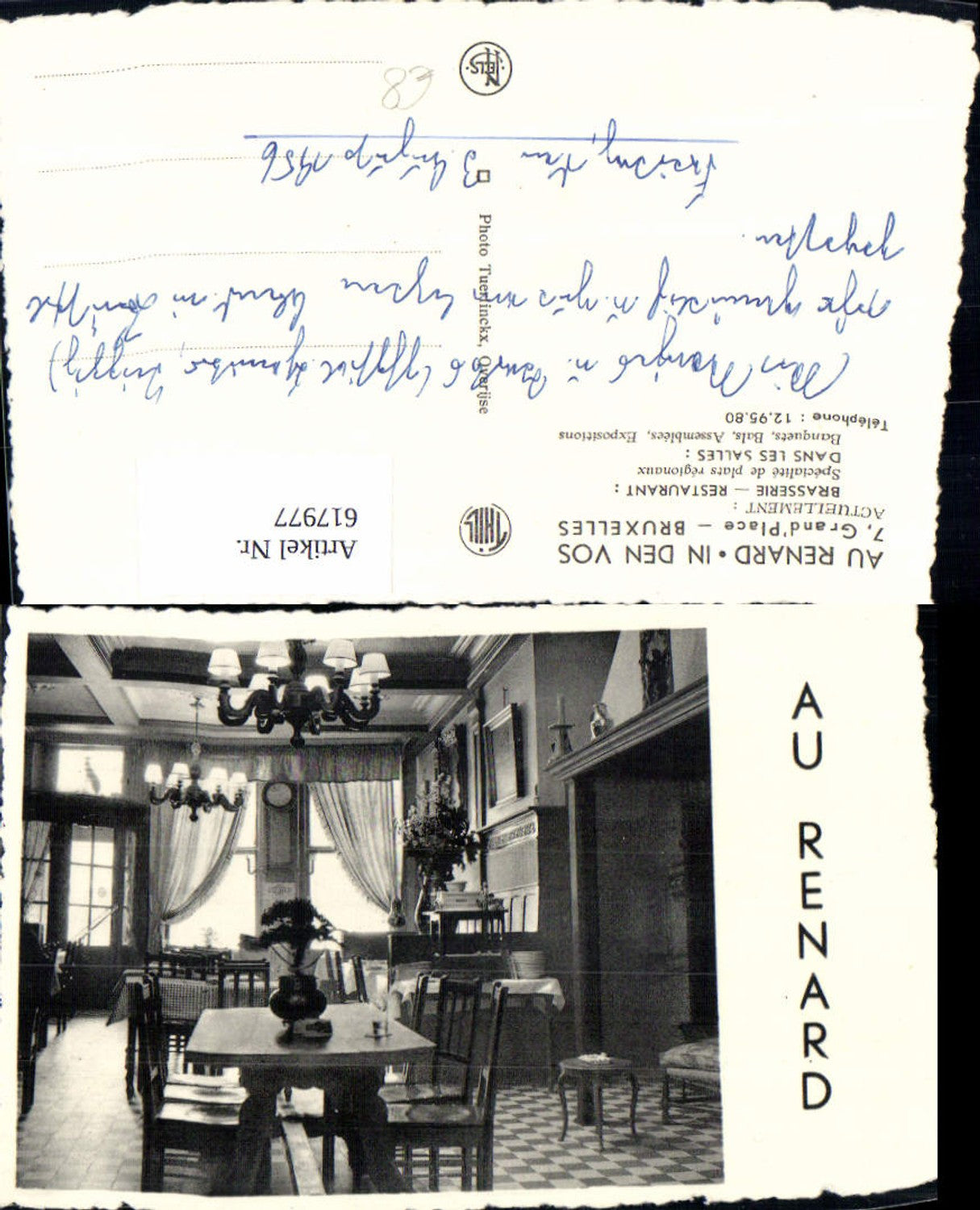 617977,Bruxelles Brüssel Au Renard Brasserie Restaurant Belgium