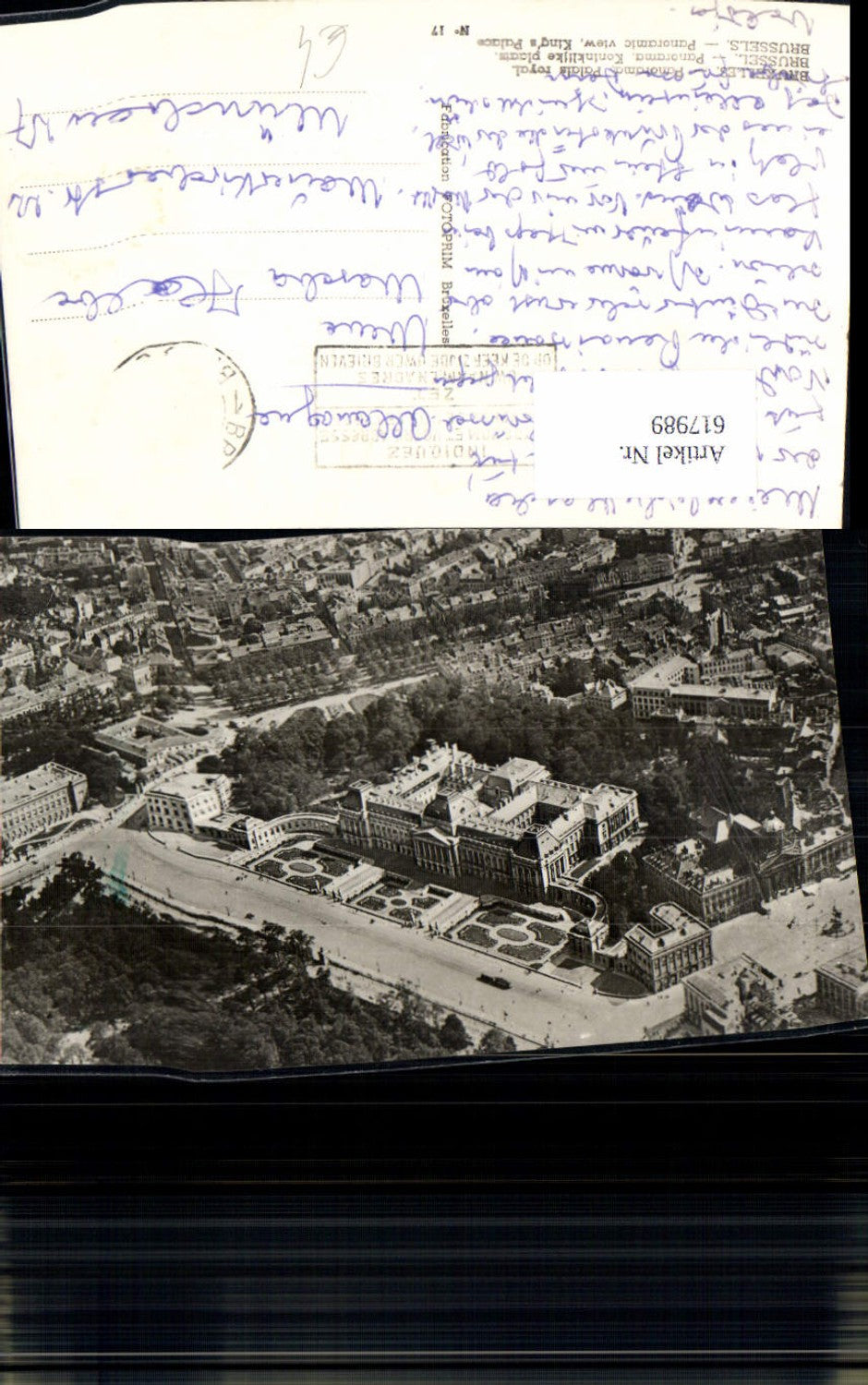617989,Luftbild Bruxelles Brüssel Panorama Palais Royal Belgium
