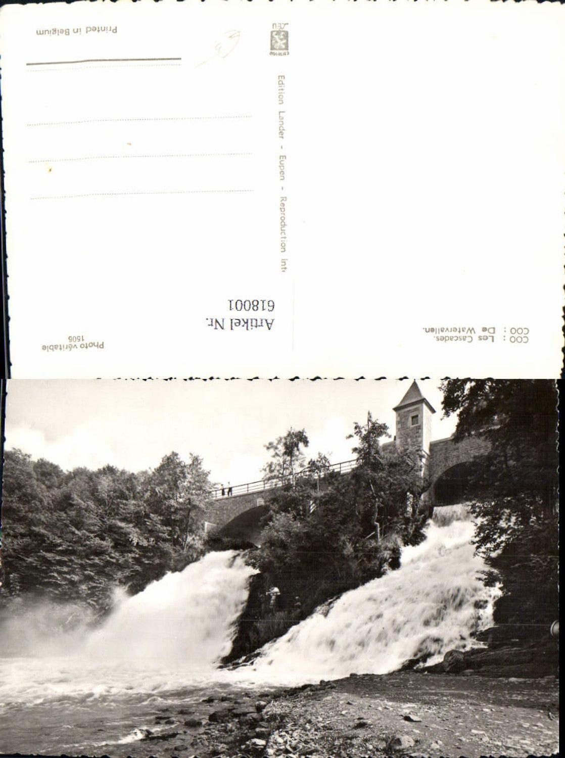 618001,Photo Ak Trois-Ponts Coo Les Cascades Waterfall Belgium