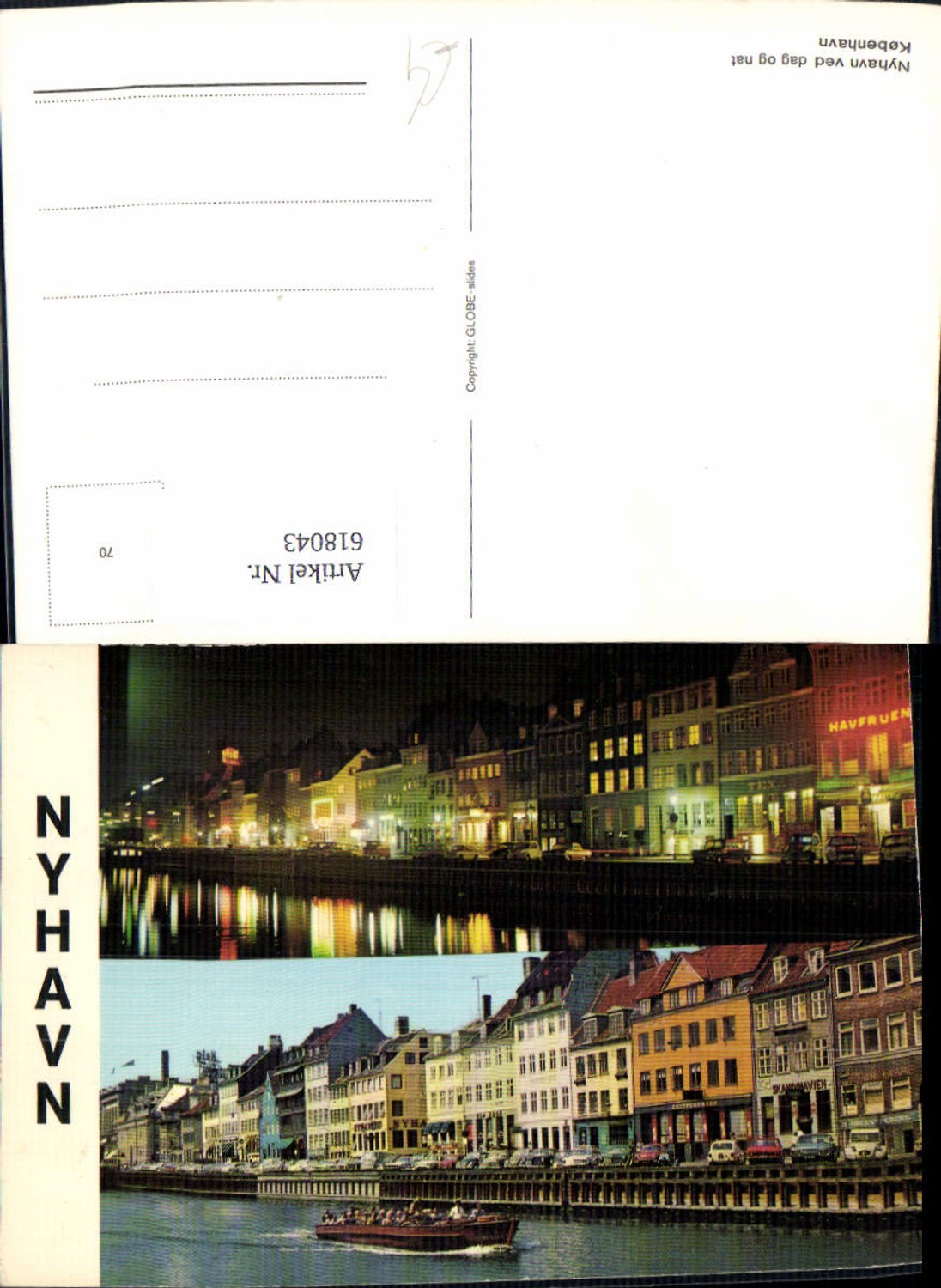 618043,Mehrbild Ak Kopenhagen Kobenhavn Nyhavn ved dag og nat Denmark