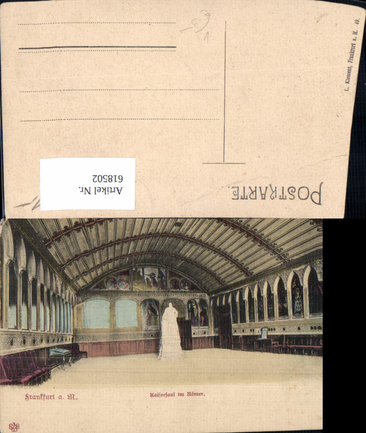 618502,Frankfurt a. Main Kaisersaal i. Römer pub L. Klement 49