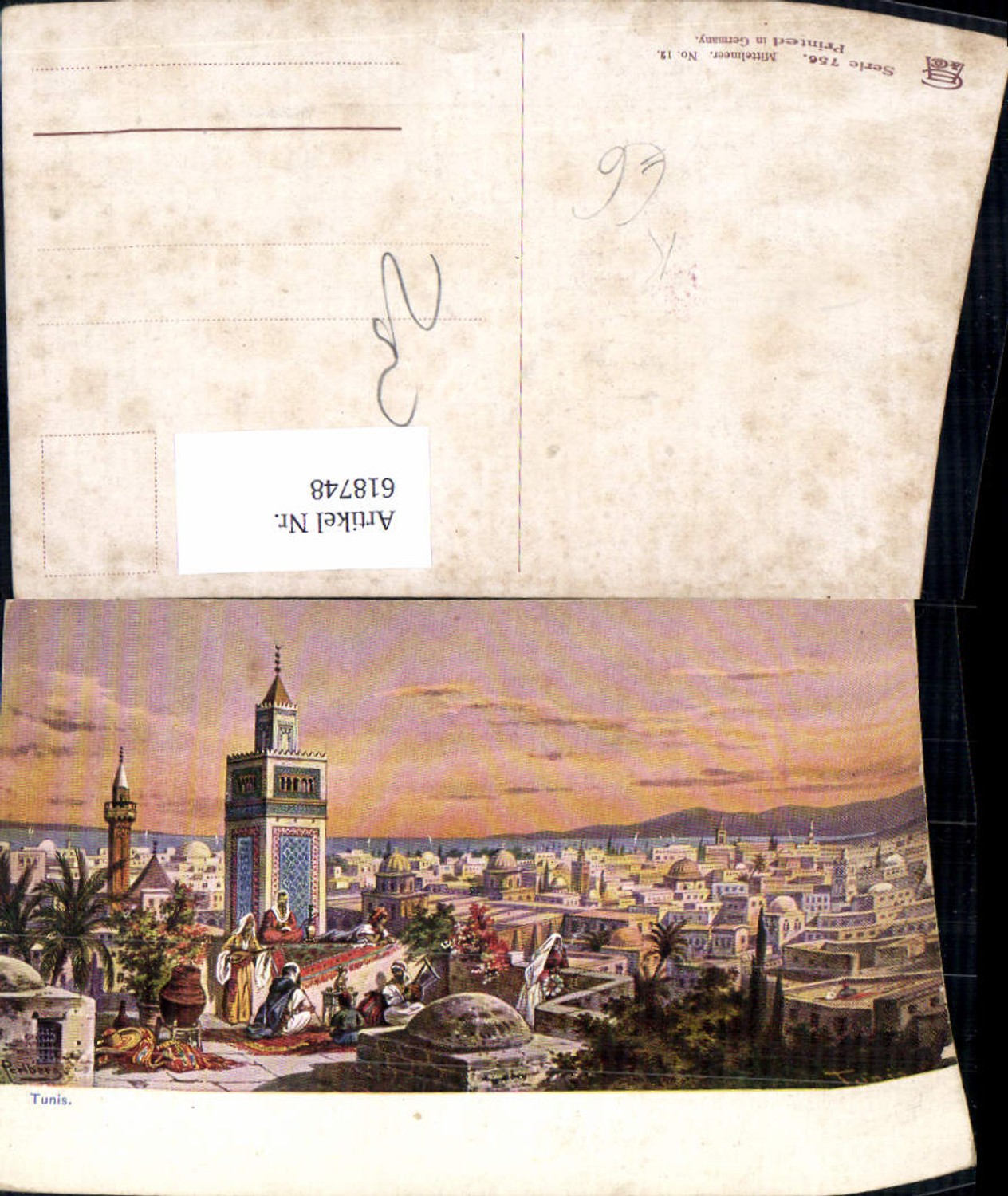 618748,Künstler Ak F. Perlberg Tunis Tunesien