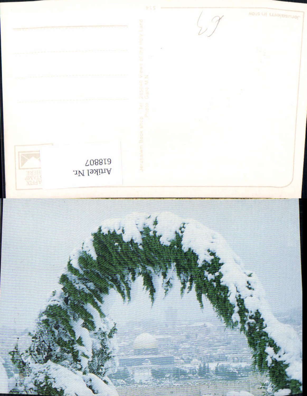 618807,Jerusalem in snow Winteransicht Schnee Israel