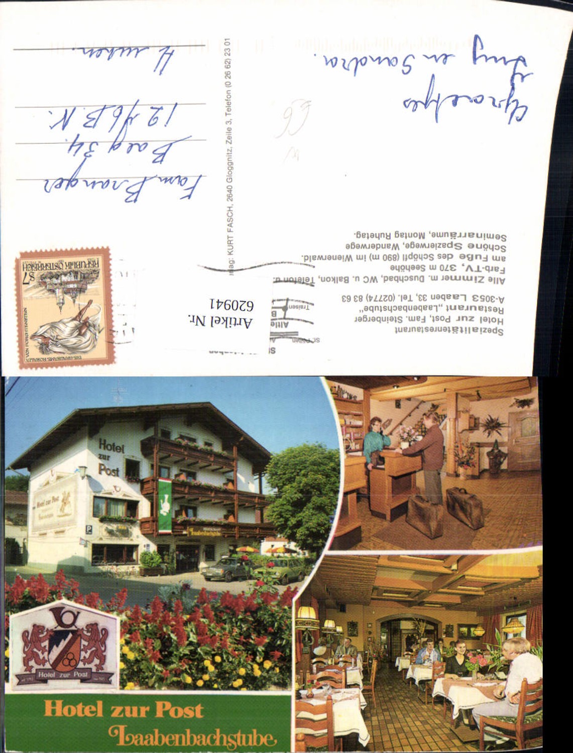 620941,Mehrbild Ak Laaben Hotel zur Post Laabenbachstube