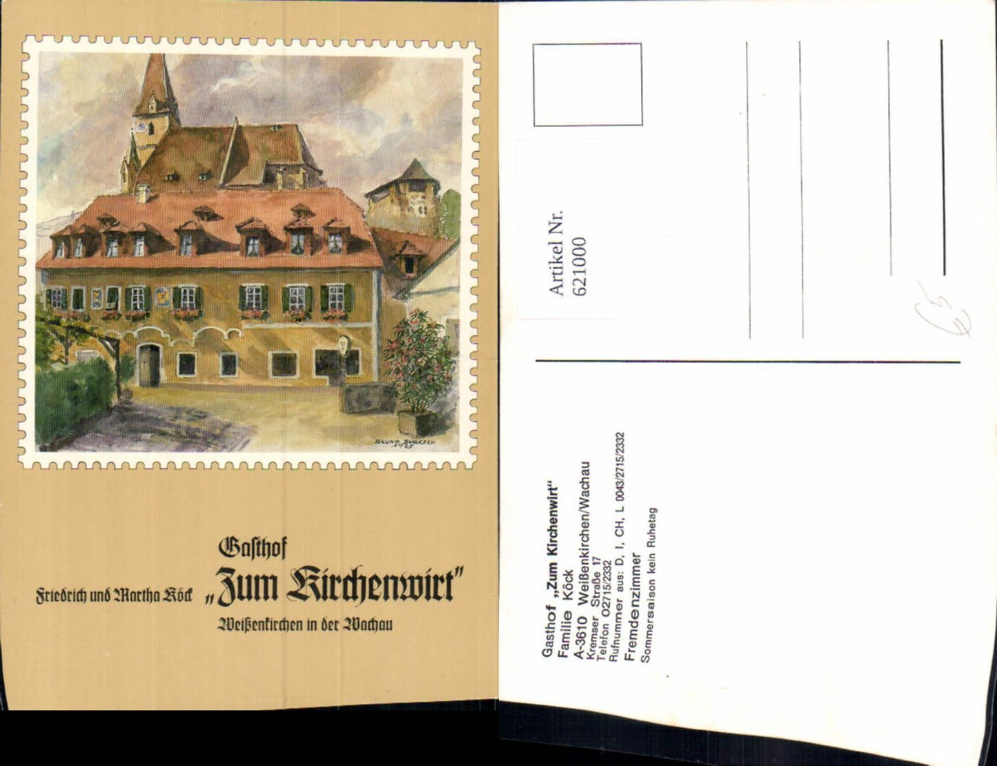 621000,Weißenkirchen Wachau Gasthof Zum Kirchenwirt