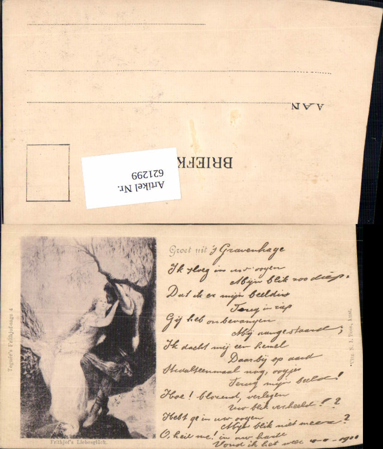 621299,Künstler AK Tegners Frithjof Sage Liebesglück Liebe Paar