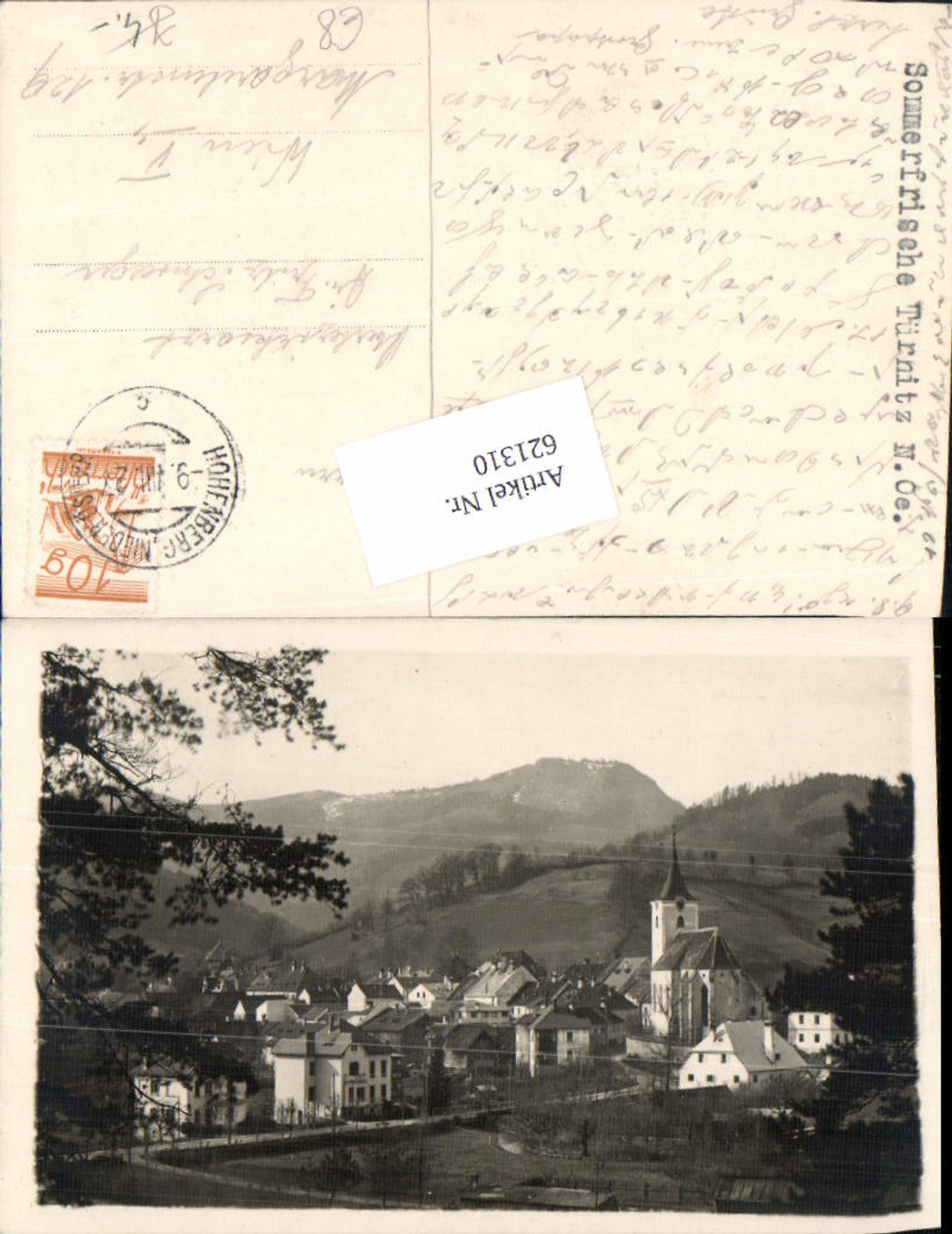 621310,Türnitz Detailpartie aus dem Ort 1927