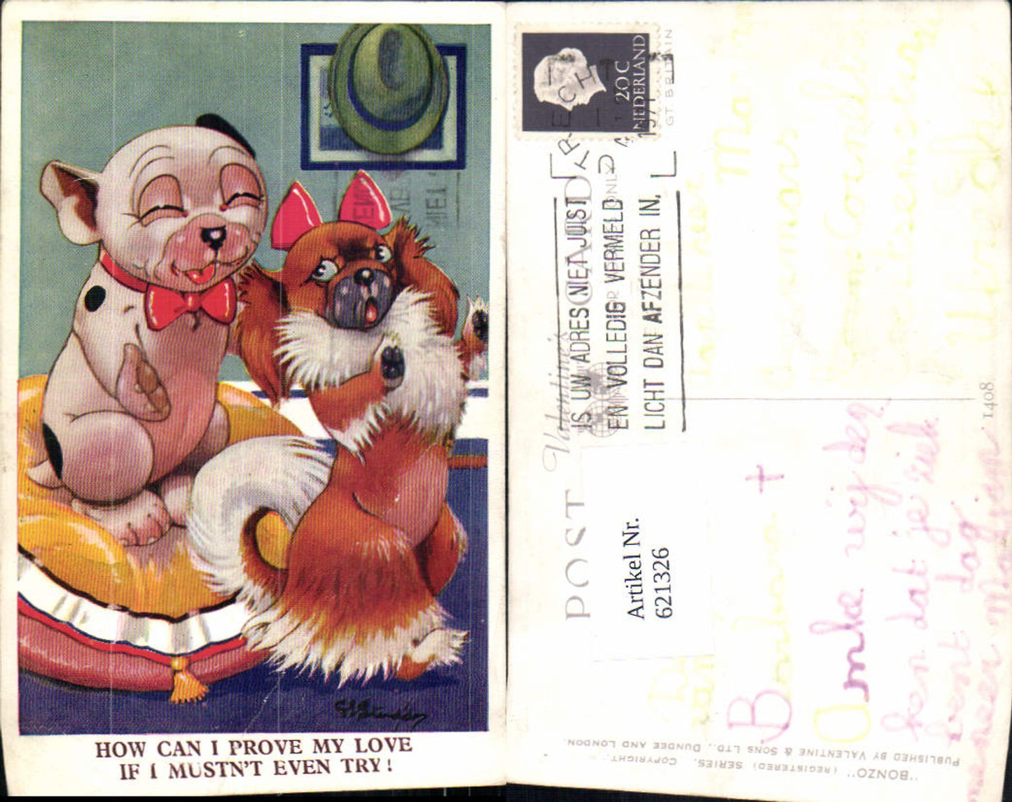 621326,tolle Künstler AK George E. Studdy Bonzo Humor