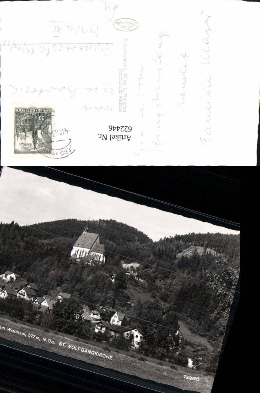 622446,Foto Ak Kirchberg a. Wechsel St Wolfgangkirche Kirche