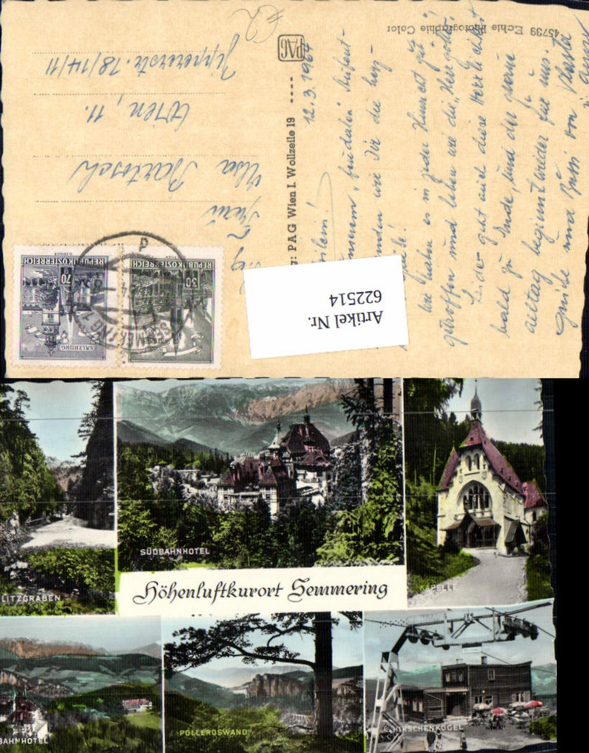 622514,Mehrbild Ak Semmering-Kurort Adlitzgraben Südbahnhotel Hirschenkogel