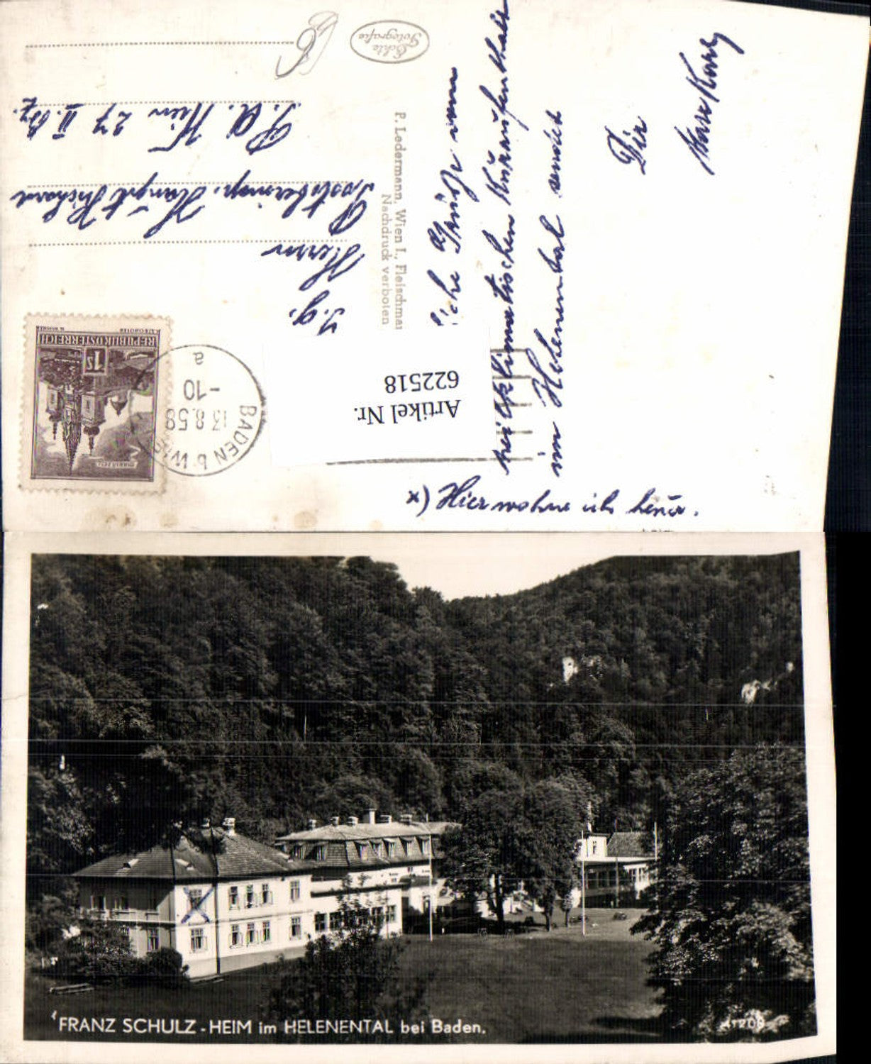 622518,Foto Ak Franz-Schulz-Heim Helenental b. Baden