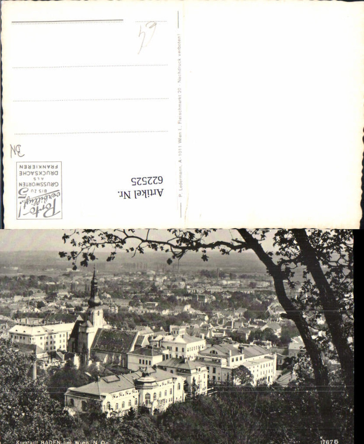 622525,Foto Ak Baden b. Wien Ansicht