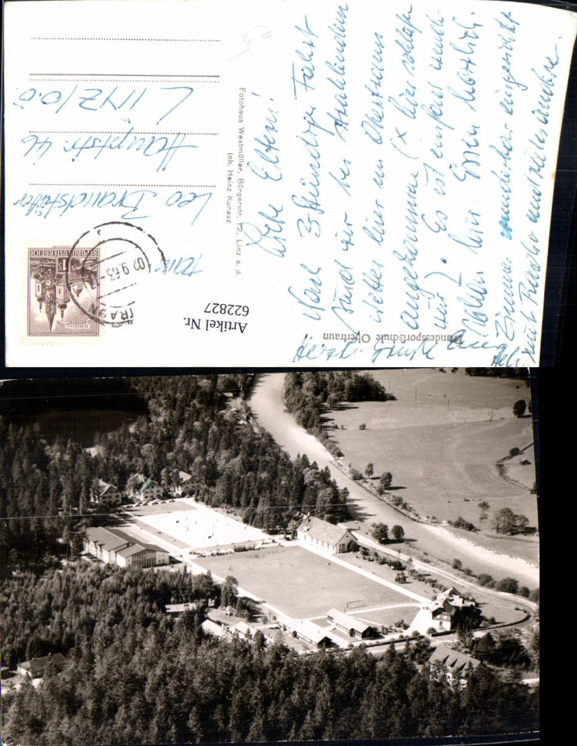 622827,Foto Ak Obertraun Bundessportschule Sportplatz