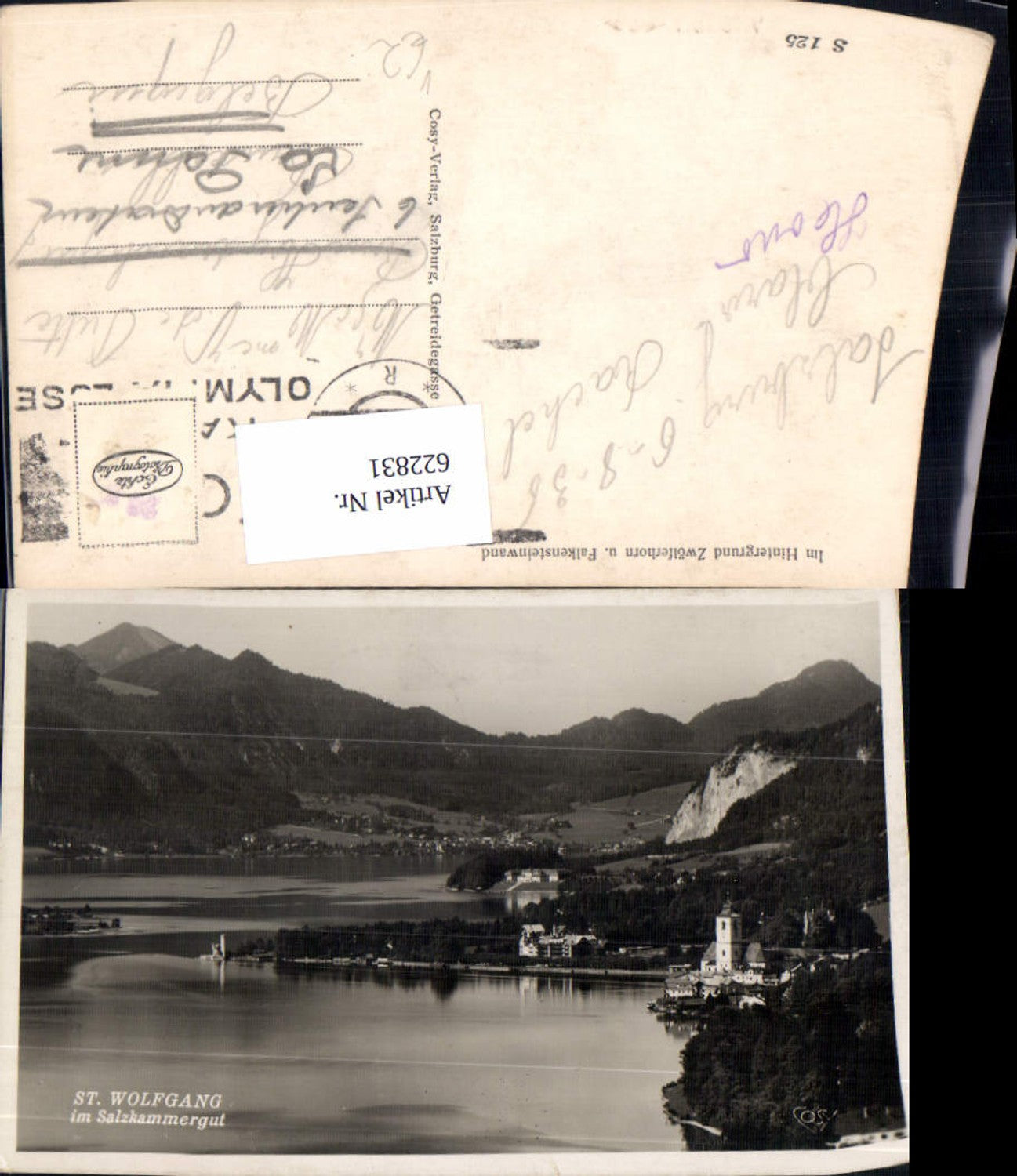 622831,Foto Ak Sankt Wolfgang im Salzkammergut m. Zwölferhorn Falkensteinwand pub Cosy S 125