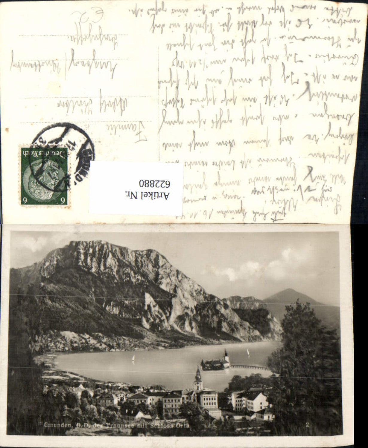 622880,Foto Ak Gmunden d. Traunsee m. Schloss Orth Ort
