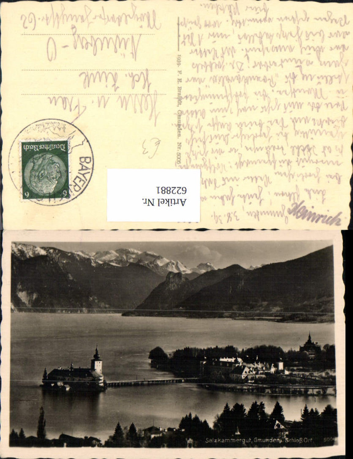 622881,Foto Ak Salzkammergut Gmunden Schloss Ort