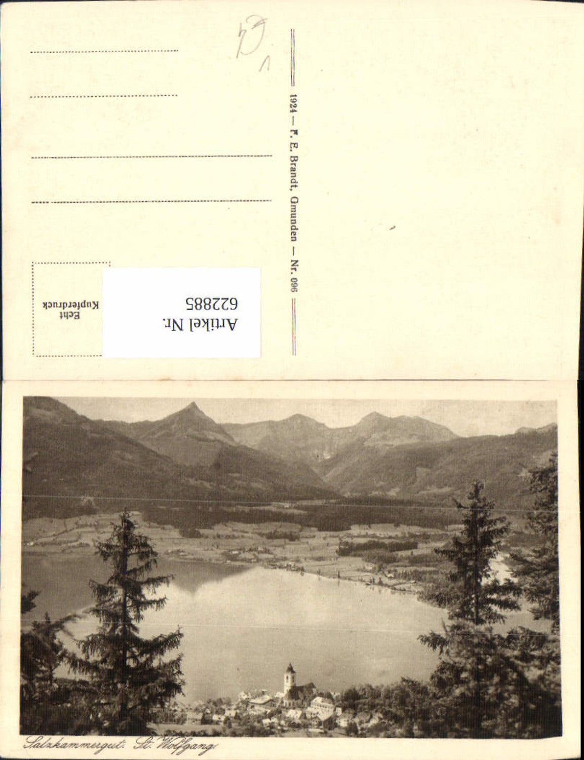 622885,Foto Ak St Wolfgang i. Salzkammergut Ansicht pub F. E. Brandt 096