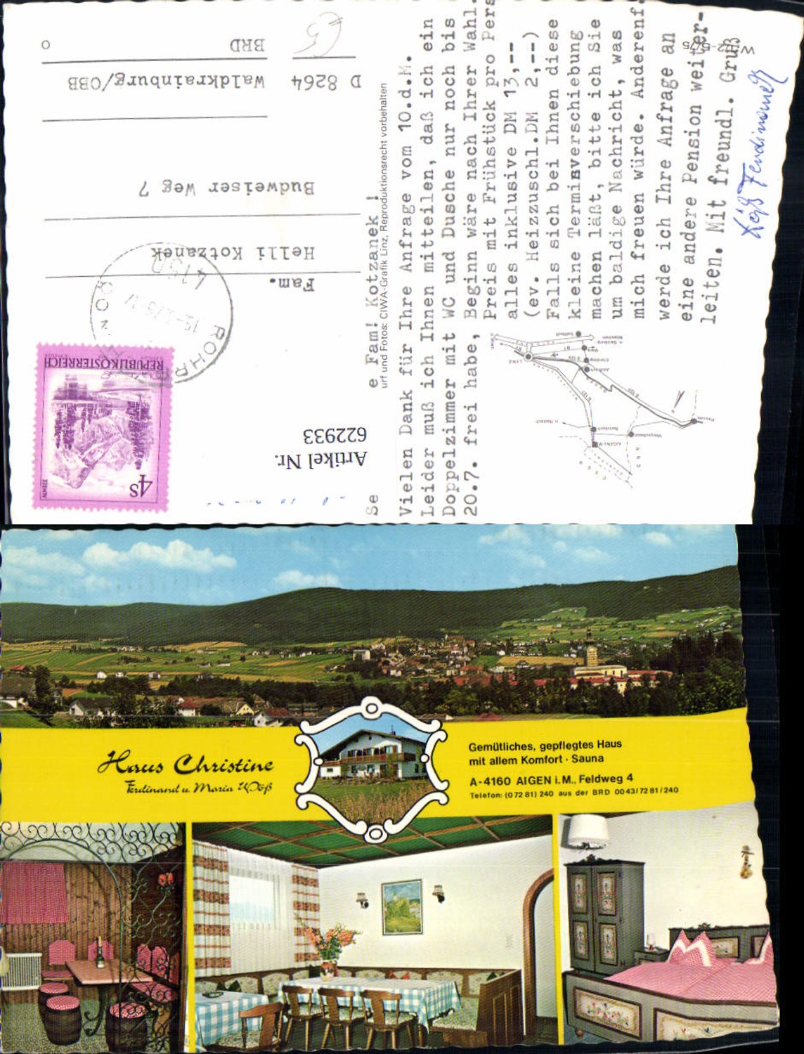 622933, Multi-image Ak Aigen i. Mühlkreis Haus Christine