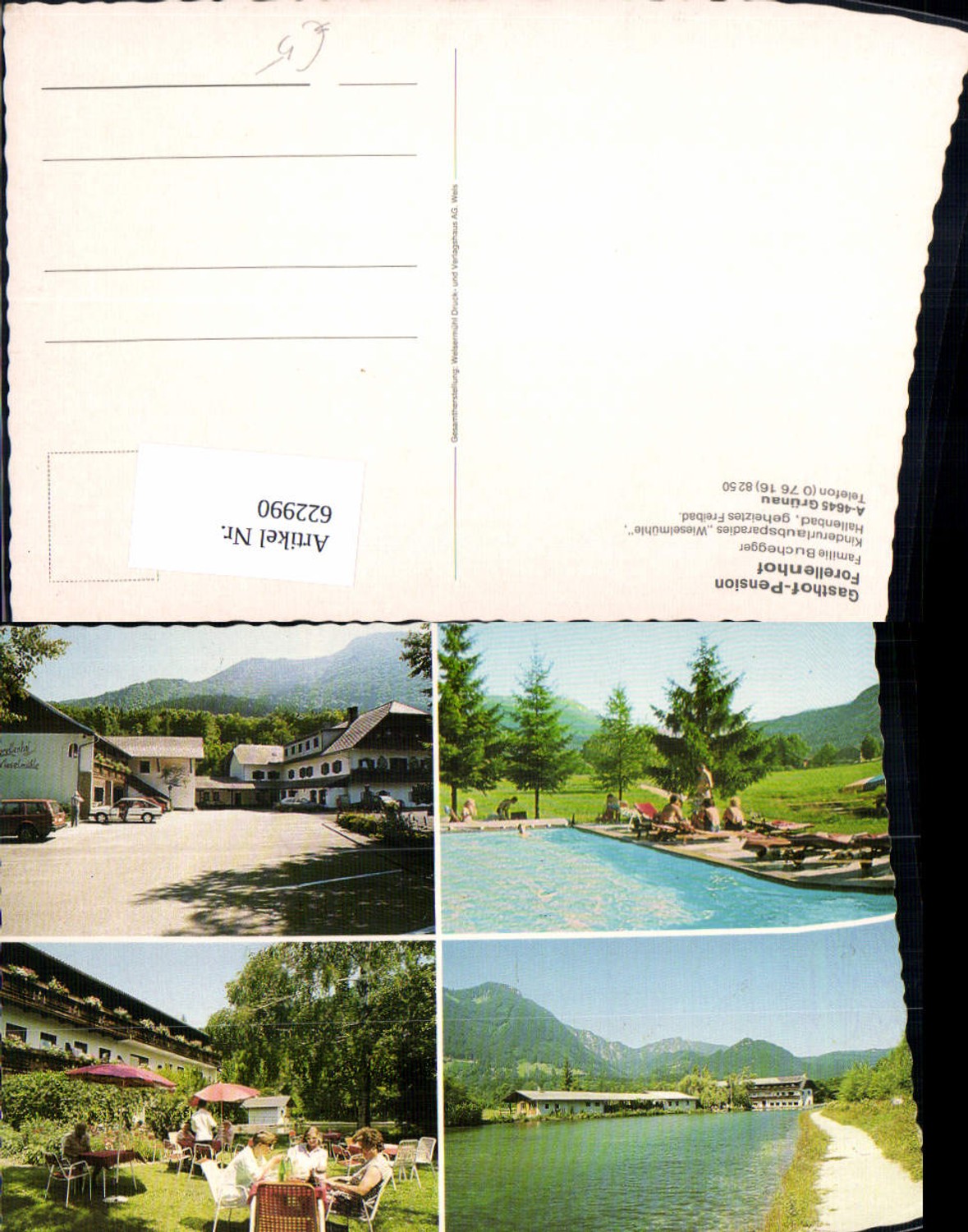 622990,Mehrbild Ak Grünau Almtal Gasthof Pension Forellenhof
