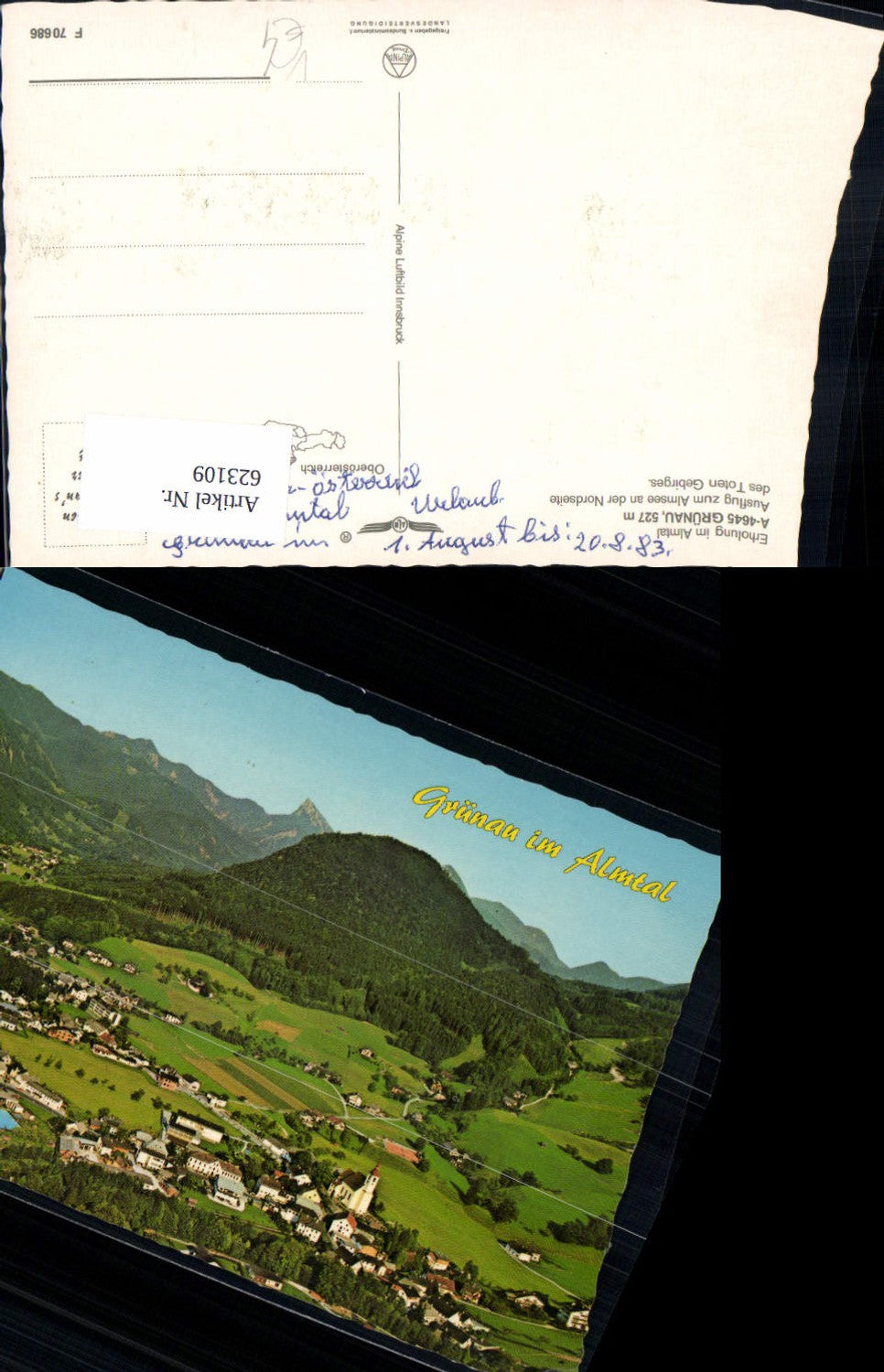 623109,Grünau i. Almtal pub Alpine Luftbild F 70686