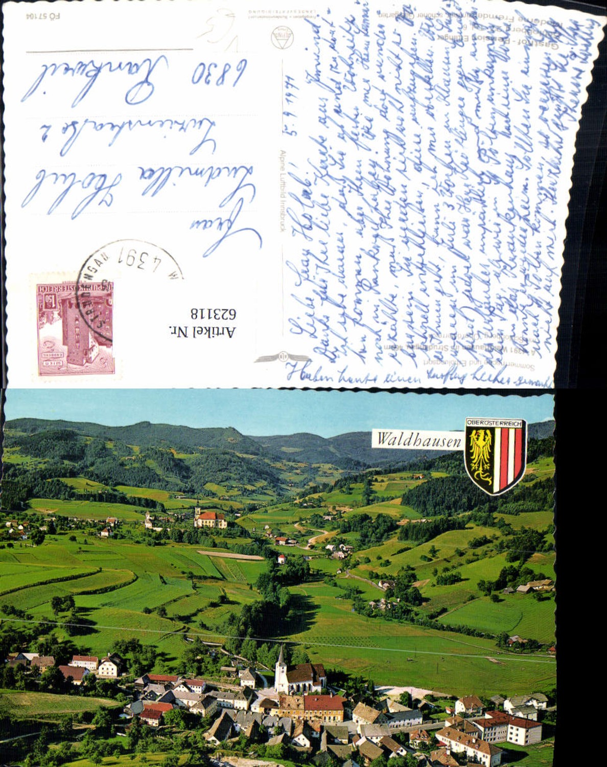 623118,Waldhausen i. Strudengau pub Alpine Luftbild FÖ 57104