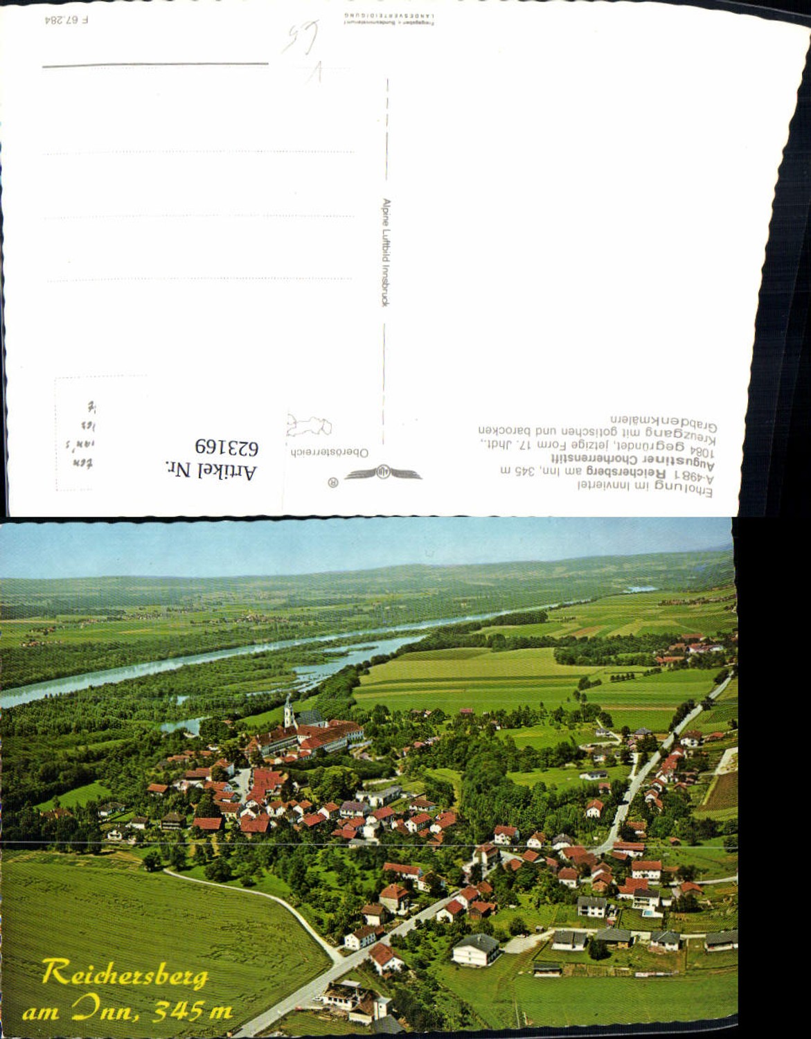 623169,Reichersberg a. Inn Augustiner Chorherrenstift pub Alpine Luftbild F 67284