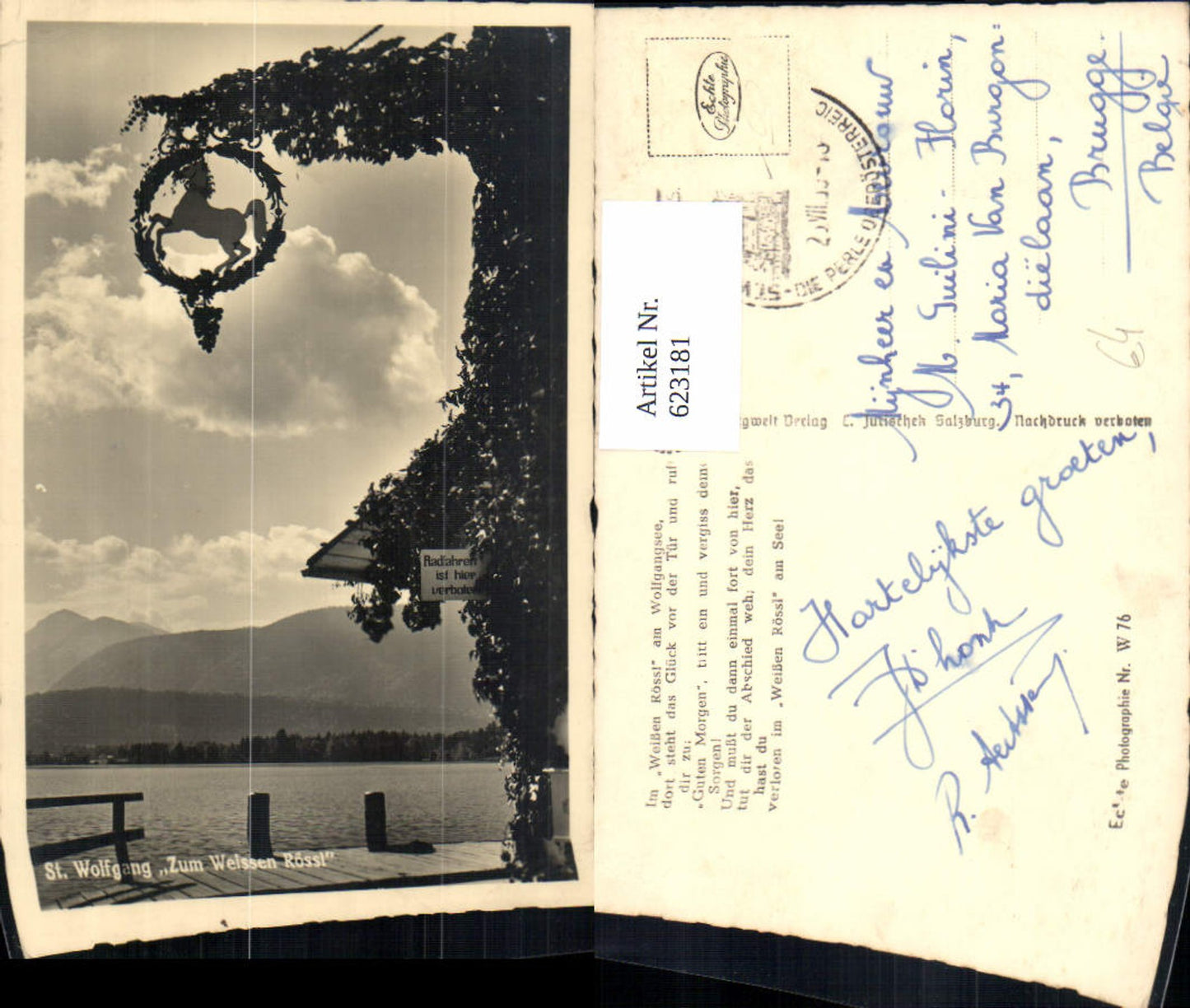 623181,Foto Ak St Wolfgang i. Salzkammergut Zum Weißen Rössl