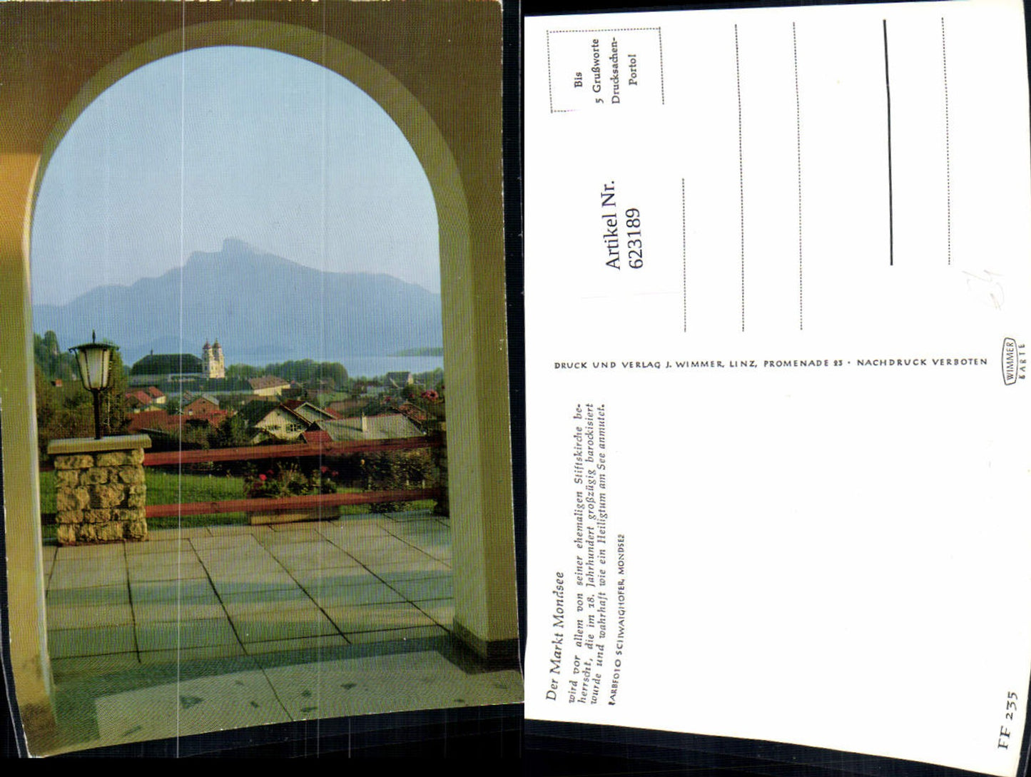 623189,Markt Mondsee Blick a. Stiftskirche