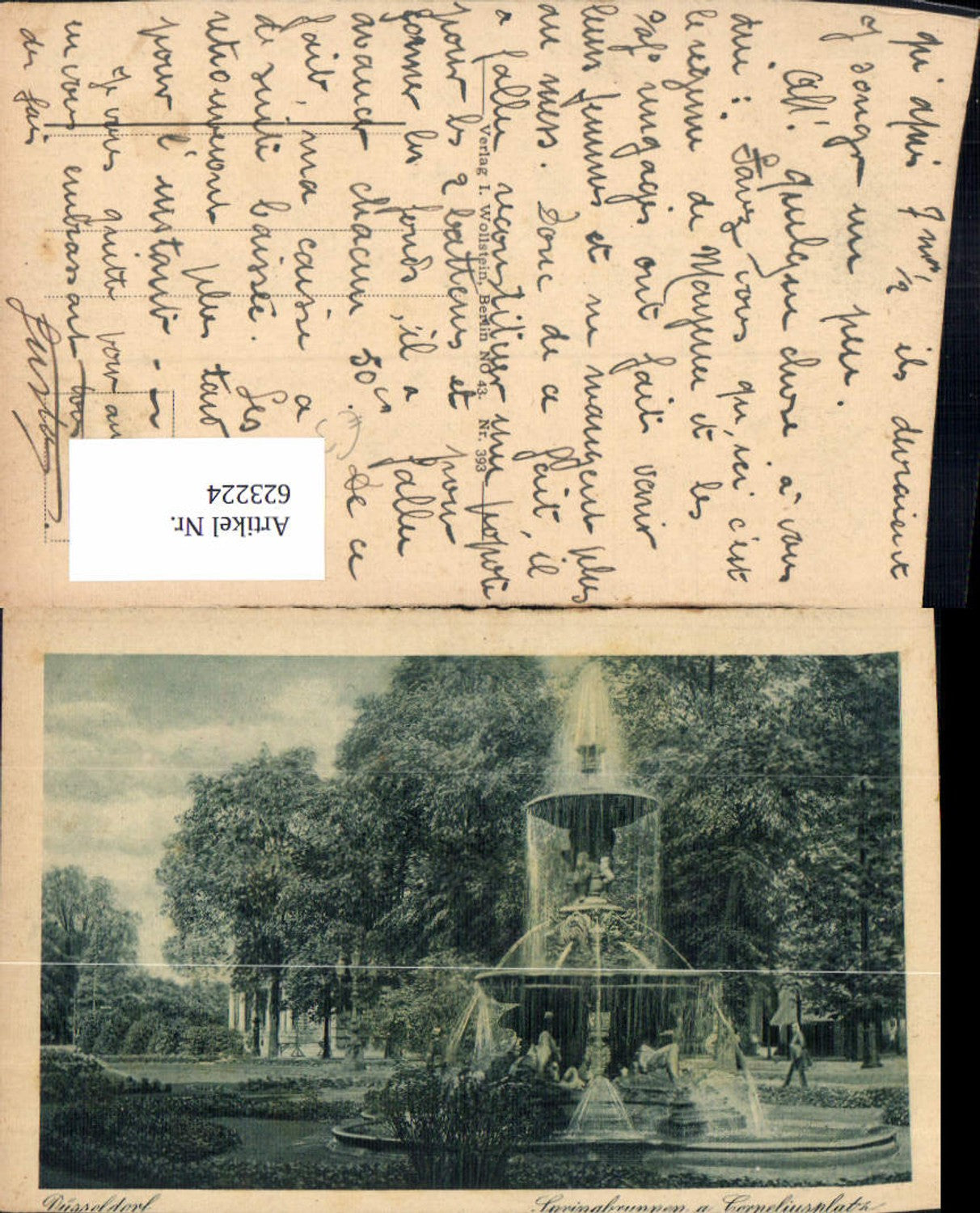 623224,Düsseldorf Springbrunnen a. Corneliusplatz Brunnen