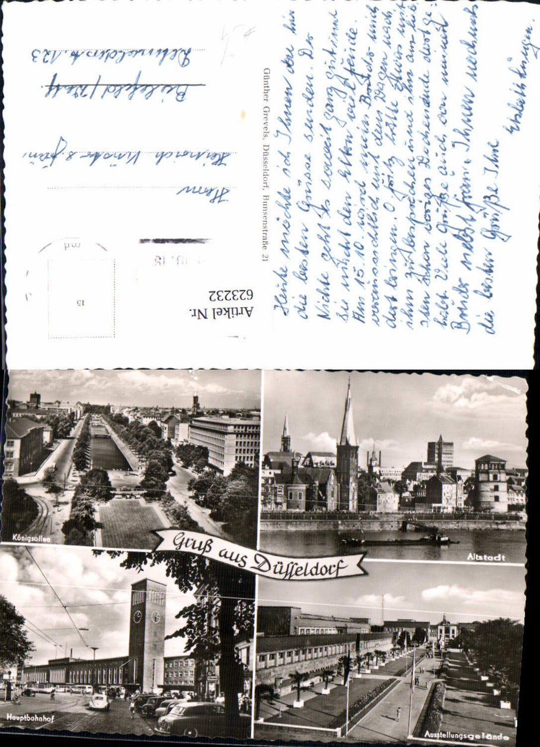 623232,Mehrbild Ak Düsseldorf Königsallee Hauptbahnhof Altstadt Ausstellungsgelände VW Käfer