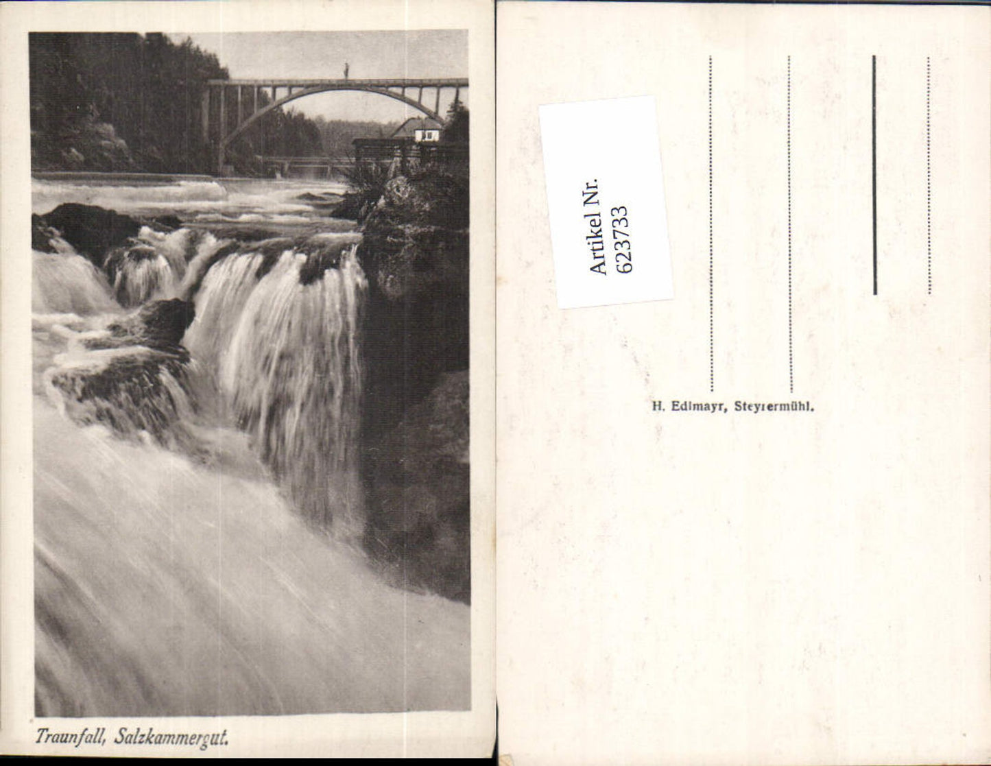 623733,Traunfall bei Roitham Gmunden Salzkammergut