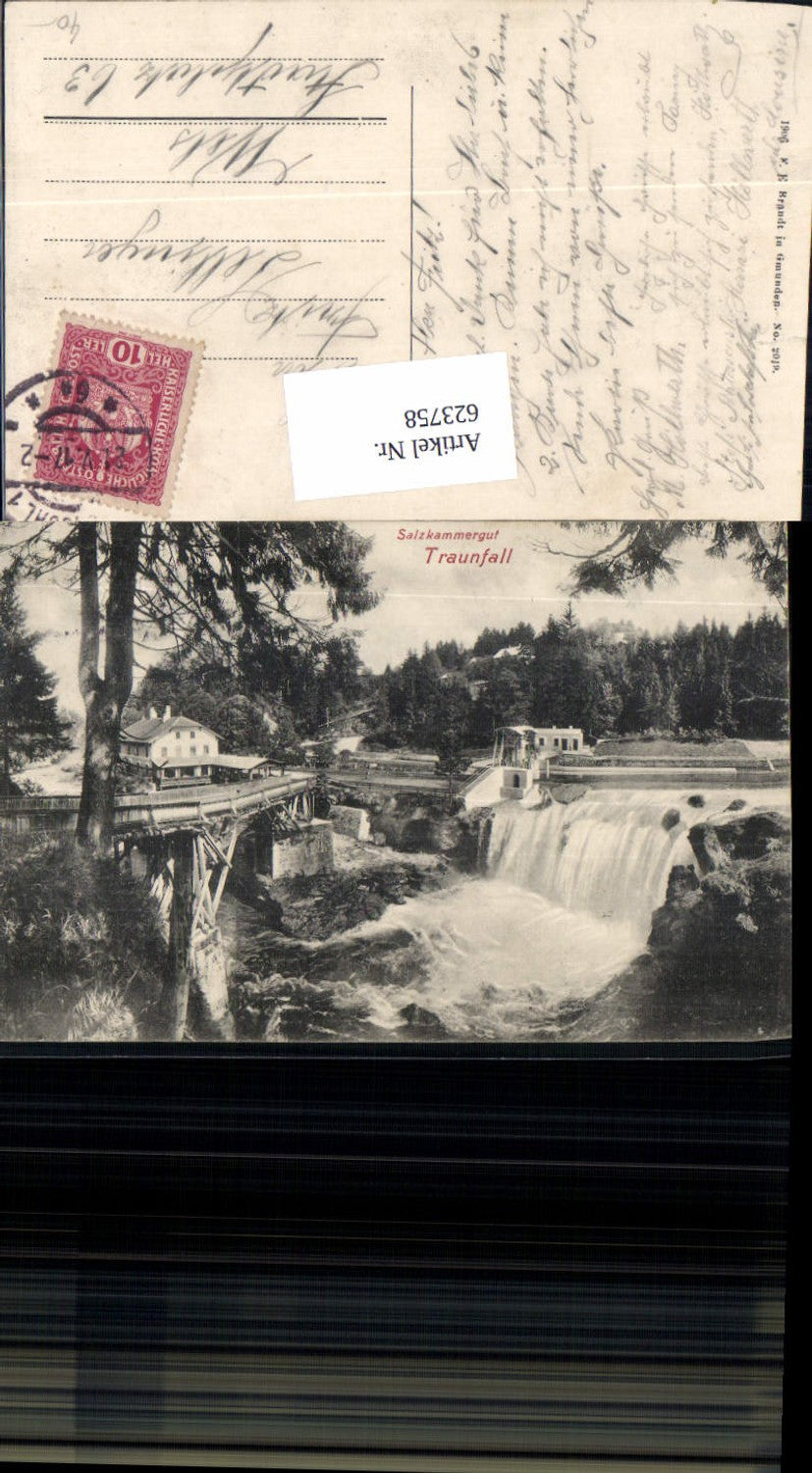 623758,Traunfall bei Roitham Gmunden Salzkammergut Restauration pub Brandt 2019