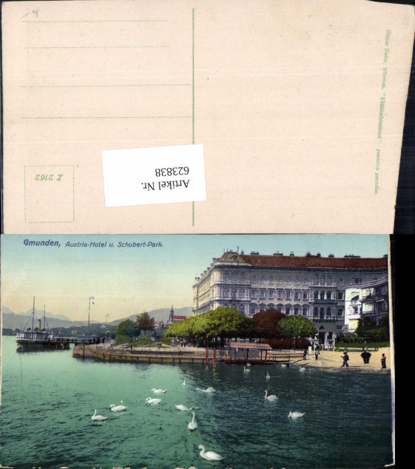 623838,Gmunden am Traunsee Austria Hotel Schubert Park pub Zieher Z 2162