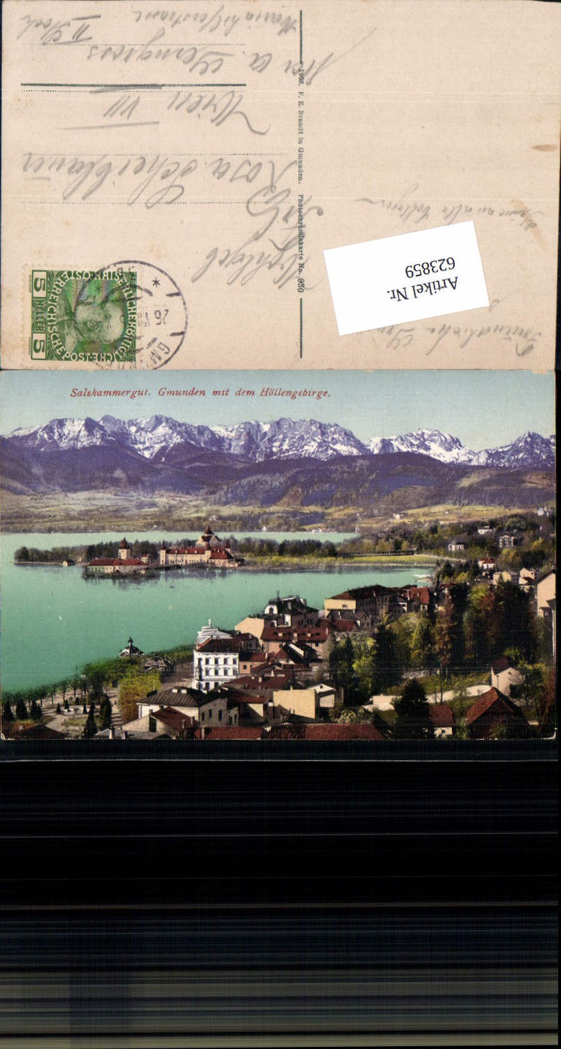 623859,Gmunden am Traunsee m. Höllengebirge pub Brandt 930